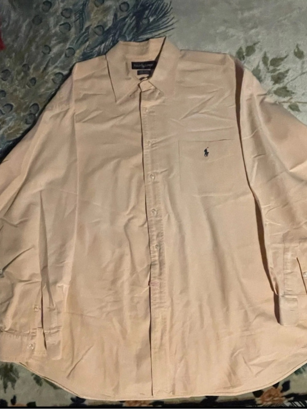 Ralph Lauren Men's Pale Pink Button-Down Dress Shirt